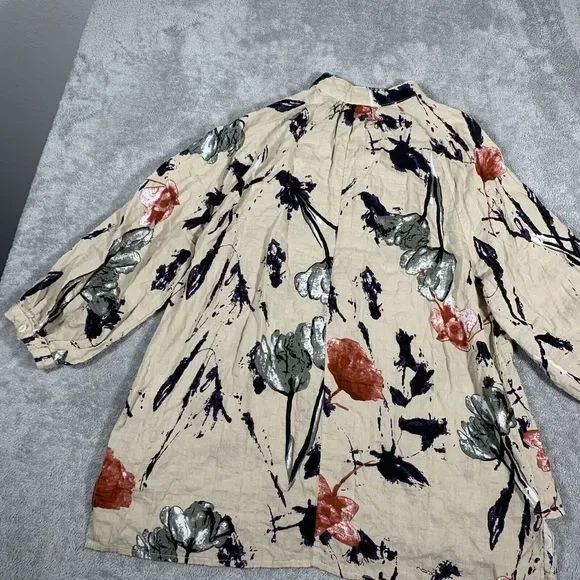 Zanzea Collection Floral Quarter Button Tunic Blouse Size XL Women’s - Picture 4 of 10